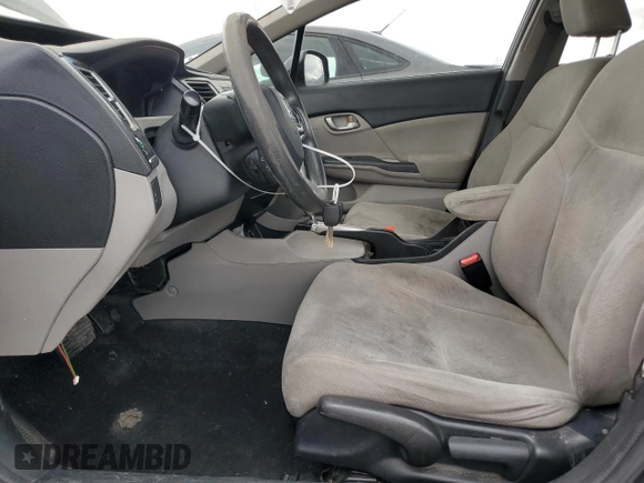 2013 Honda Civic LX with VIN 19XFB2F55DE228267, listed as a Copart auction lot 49819905 with 161,563 mi miles and Salvage Title. Bid and sale history available at DreamBid. Image 7.