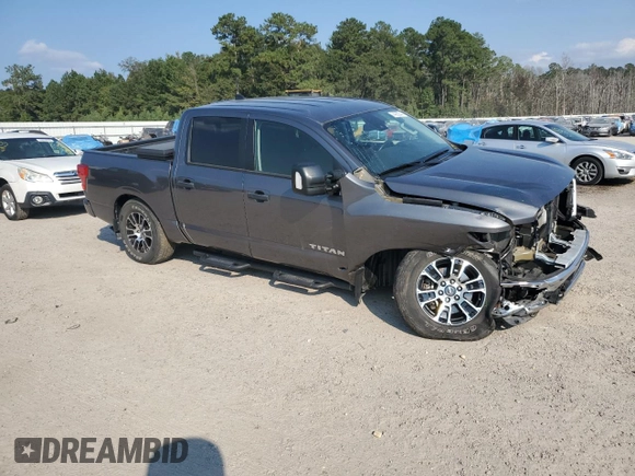 2022 Nissan Titan SV with VIN 1N6AA1EF6NN102544, listed as a Copart auction lot 74983344 with 34,090 mi miles and Salvage title. Bid and sale history available at DreamBid. Image 4.