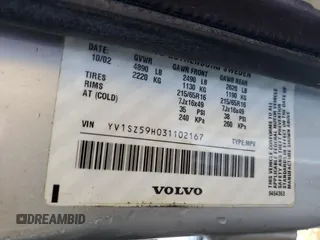 2003 Volvo V70 XC70 с VIN YV1SZ59H031102167, выставлен на аукционе Copart как лот 82382224 с пробегом 226 654 миль миль и Списание • Salvage title. История ставок и продаж доступна на DreamBid. Изображение 13.
