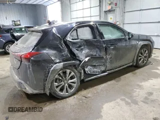 2021 Lexus UX with VIN JTHR9JBH8M2040485, listed as a Copart auction lot 86691384 with 46,907 mi miles and Salvage Title. Bid and sale history available at carsss.com. Image 3.