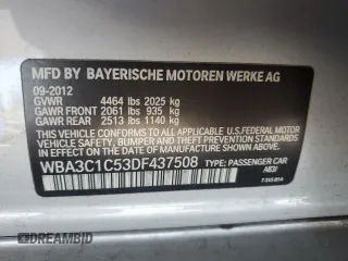 2013 BMW 3 Series 328i z VIN WBA3C1C53DF437508, wystawiony jako Copart lot #58210665 z przebiegiem 77 982 mil mil oraz Szkoda całkowita • Salvage title. Historia ofert i sprzedaży dostępna na DreamBid. Obrazek 13.