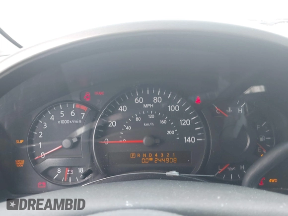 2005 Nissan Titan SE with VIN 1N6BA07B35N544612, listed as a IAAI auction lot 41352089 with 244,908 mi miles and . Bid and sale history available at DreamBid. Image 7.