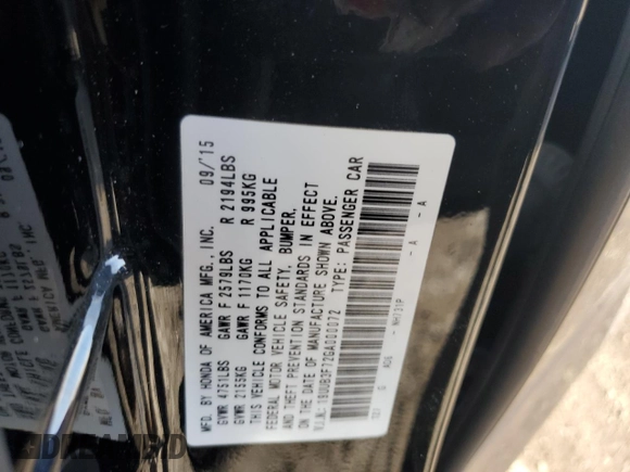 2016 Acura TLX V6 Advance with VIN 19UUB3F72GA000072, listed as a Copart auction lot 43923735 with 107,304 mi miles and Salvage Title. Bid and sale history available at carsss.com. Image 14.