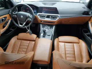 2021 BMW 3 Series 330i xDrive with VIN 3MW5R7J08M8B50434, listed as a Copart auction lot 55814435 with 56,824 mi miles and Salvage title. Bid and sale history available at DreamBid. Image 8.