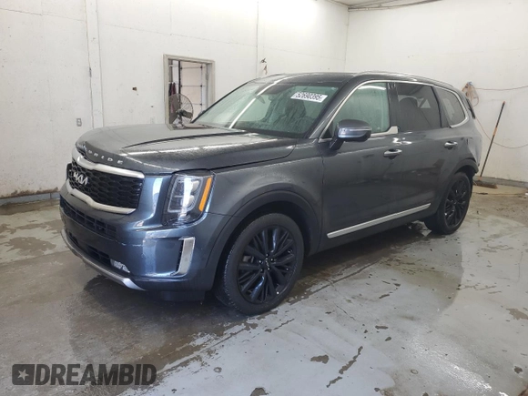 2022 Kia Telluride SX with VIN 5XYP54HC7NG276084, listed as a Copart auction lot 52690395 with 28,005 mi miles and Salvage title. Bid and sale history available at DreamBid. Image 1.