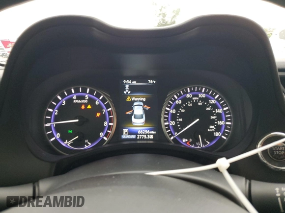 2017 Infiniti Q50 Signature Edition z VIN JN1EV7AR0HM834855, wystawiony jako Copart lot #59423175 z przebiegiem 66 256 mil mil oraz Szkoda całkowita • Salvage title. Historia ofert i sprzedaży dostępna na DreamBid. Obrazek 9.