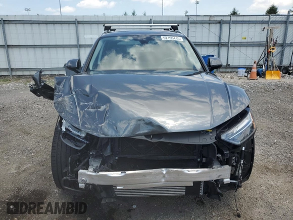 2023 Audi Q5 S line Premium Plus with VIN WA1E2AFY4P2081757, listed as a Copart auction lot 62160445 with 17,676 mi miles and Salvage title. Bid and sale history available at DreamBid. Image 5.