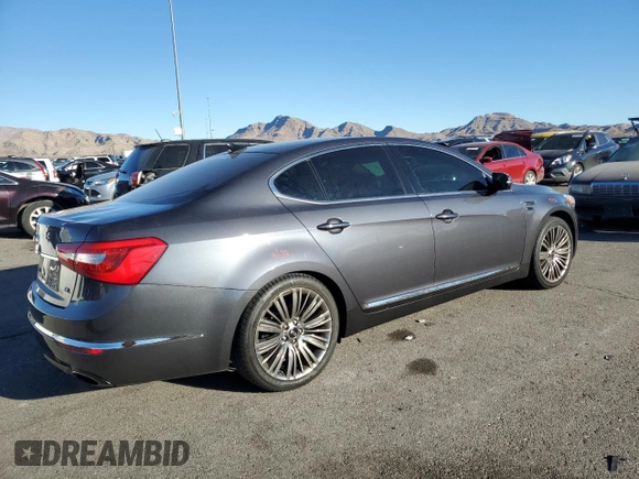 2015 Kia Cadenza Premium with VIN KNALN4D7XF5192579, listed as a Copart auction lot 82381104 with 77,500 mi miles and Salvage Title. Bid and sale history available at carsss.com. Image 3.