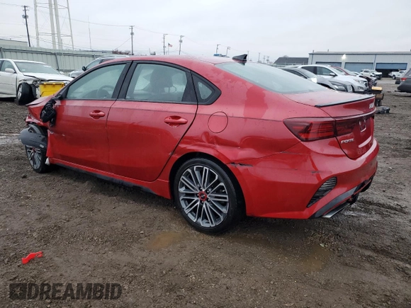 2022 Kia Forte GT with VIN 3KPF44AC8NE464621, listed as a Copart auction lot 86119804 with 41,985 mi miles and Salvage Title. Bid and sale history available at carsss.com. Image 2.