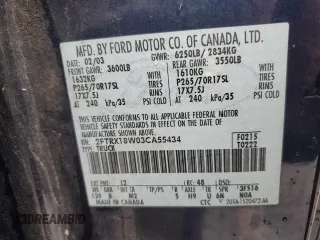 2003 Ford F-150 XL with VIN 2FTRX18W03CA55434, listed as a Copart auction lot 49577955 with 247,268 mi miles and Non Repairable. Bid and sale history available at carsss.com. Image 14.
