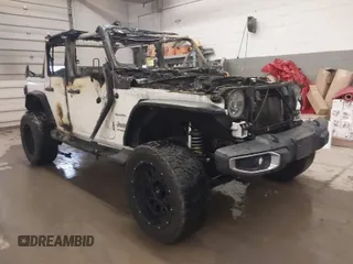 2019 Jeep Wrangler Unlimited Sahara with VIN 1C4HJXEG6KW551080, listed as a IAAI auction lot 41585902 with 93,847 mi miles and . Bid and sale history available at DreamBid. Image 1.
