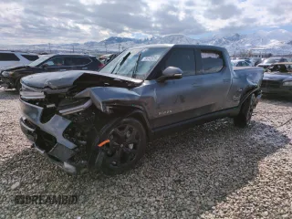 2025 Rivian R1T Adventure with VIN 7FCTGBAA6SN035587, listed as a Copart auction lot 49142625 with 0 mi miles and Salvage Title. Bid and sale history available at carsss.com. Image 1.