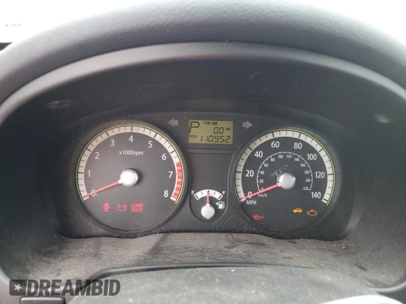 2009 Kia Rio LX with VIN KNADE223396443465, listed as a Copart auction lot 51370975 with 110,952 mi miles and Salvage Title. Bid and sale history available at carsss.com. Image 9.