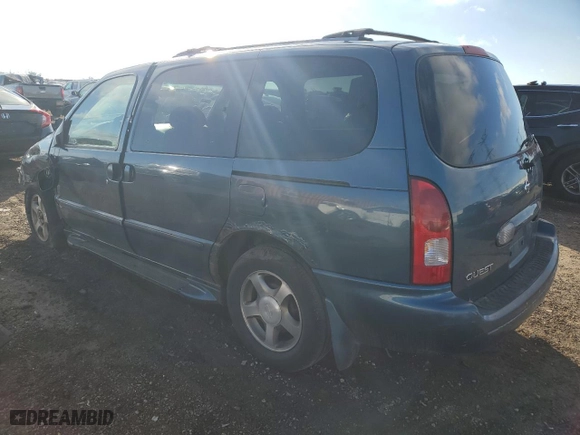 2001 Nissan Quest GXE with VIN 4N2ZN15T21D821982, listed as a Copart auction lot 80132454 with 0 mi miles and Salvage Title. Bid and sale history available at carsss.com. Image 2.