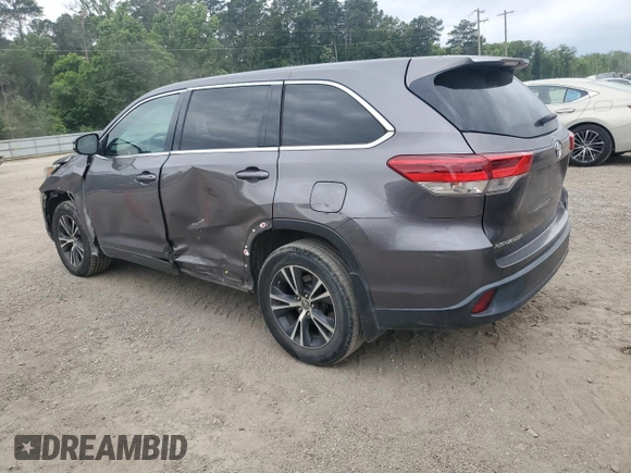 2018 Toyota Highlander LE with VIN 5TDZARFHXJS035987, listed as a Copart auction lot 57495055 with 125,642 mi miles and Salvage title. Bid and sale history available at DreamBid. Image 2.