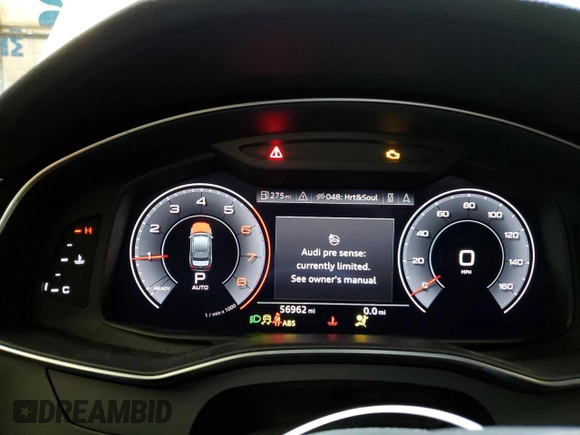 2019 Audi A6 Premium Plus with VIN WAUL2AF21KN028043, listed as a Copart auction lot 72689912 with 56,962 mi miles. Bid and sale history available at carsss.com. Image 9.