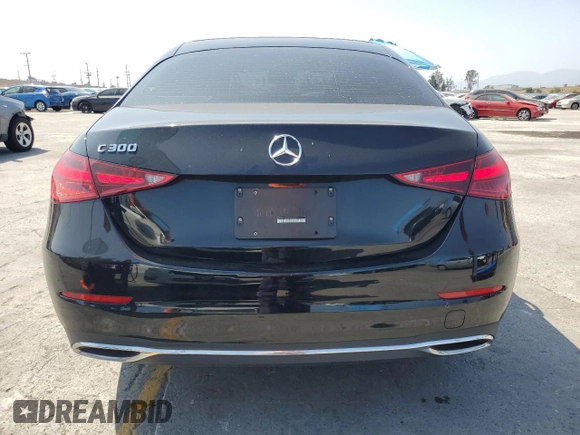 2023 Mercedes-Benz C 300 with VIN W1KAF4GB6PR097993, listed as a Copart auction lot 59393885 with 39,714 mi miles and Salvage title. Bid and sale history available at DreamBid. Image 6.