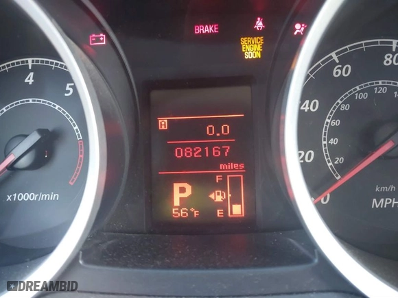2012 Mitsubishi Lancer ES with VIN JA32U2FU2CU016974, listed as a IAAI auction lot 41443653 with 82167 miles. Bid and sale history available at carsss.com. Image 7.