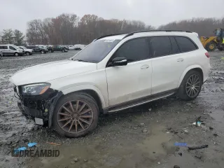 2022 Mercedes-Benz GLS with VIN 4JGFF5KE5NA742745, listed as a Copart auction lot 80014534 with 23,274 mi miles and Salvage Title. Bid and sale history available at carsss.com. Image 1.