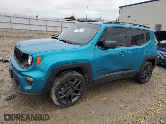 2021 Jeep Renegade Latitude с VIN ZACNJDBB7MPN33405, выставлен на аукционе Copart как лот 53701015 с пробегом 57 737 миль миль и Списание • Salvage title. История ставок и продаж доступна на DreamBid. Изображение 1.