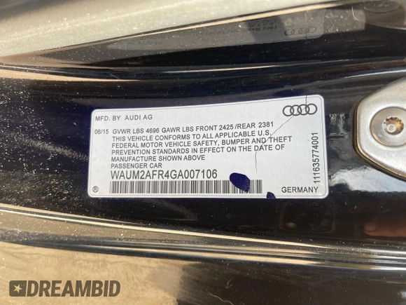 2016 Audi A5 Premium Plus с VIN WAUM2AFR4GA007106, выставлен на аукционе Copart как лот 50453185 с пробегом 95 089 миль миль и Чистый • Clean title. История ставок и продаж доступна на DreamBid. Изображение 10.