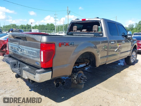 2021 Ford F-250 XL with VIN 1FT7W2BT3MEC77914, listed as a IAAI auction lot 42584751 with 72,578 mi miles and . Bid and sale history available at DreamBid. Image 4.