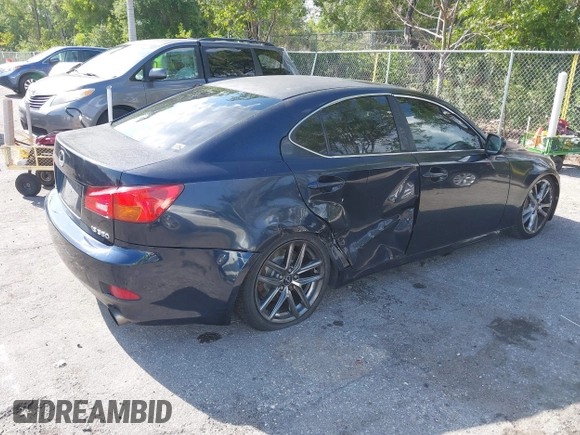 2006 Lexus IS 350 with VIN JTHBE262862001892, listed as a IAAI auction lot 41931566 with 243,306 mi miles and . Bid and sale history available at DreamBid. Image 4.