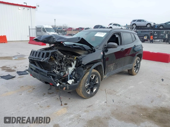 2018 Jeep Compass Trailhawk with VIN 3C4NJDDB6JT442016, listed as a IAAI auction lot 41068443 with 114,579 mi miles and . Bid and sale history available at carsss.com. Image 17.