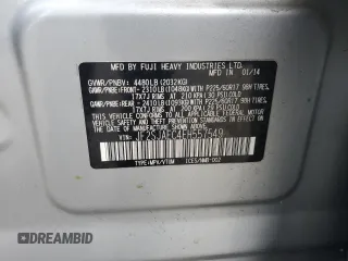2014 Subaru Forester Premium with VIN JF2SJAEC4EH557549, listed as a Copart auction lot 55689335 with Not provided miles and Salvage title. Bid and sale history available at DreamBid. Image 14.