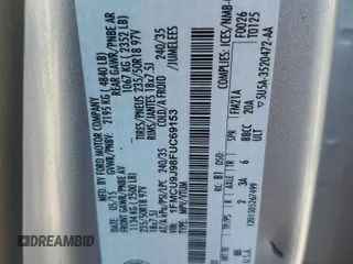 2015 Ford Escape Titanium with VIN 1FMCU9J98FUC69153, listed as a Copart auction lot 47589765 with 137,344 mi miles and Non Repairable. Bid and sale history available at carsss.com. Image 12.