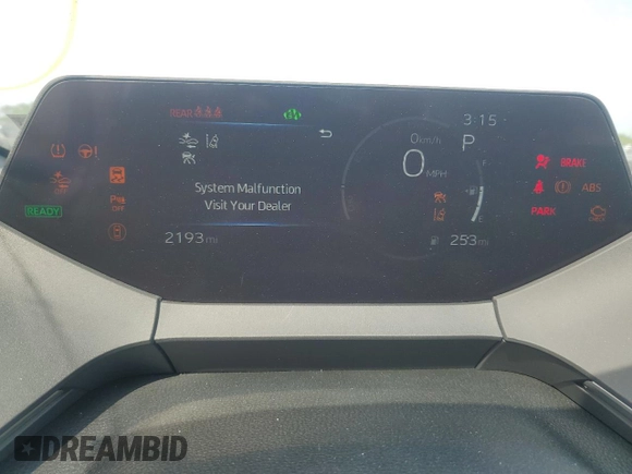 2024 Toyota Prius LE with VIN JTDACAAU4R3046204, listed as a Copart auction lot 55078395 with 2,193 mi miles and Salvage Title. Bid and sale history available at DreamBid. Image 9.