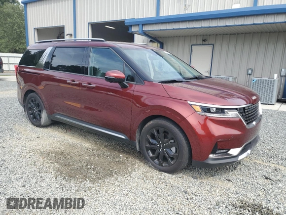 2024 Kia Carnival SX with VIN KNDNE5H37R6305573, listed as a Copart auction lot 70764084 with 23,492 mi miles and Salvage Title. Bid and sale history available at DreamBid. Image 4.
