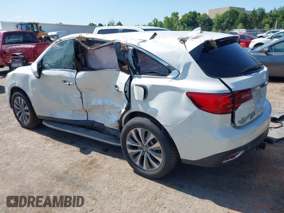 2015 Acura MDX Technology with VIN 5FRYD4H4XFB032761, listed as a IAAI auction lot 42511966 with 98,470 mi miles and . Bid and sale history available at DreamBid. Image 3.