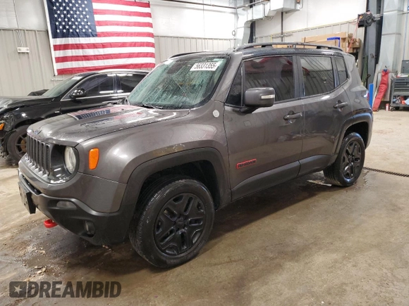 2018 Jeep Renegade Trailhawk с VIN ZACCJBCB8JPH09693, выставлен на аукционе Copart как лот 56331355 с пробегом 112 282 миль миль и Списание • Salvage title. История ставок и продаж доступна на DreamBid. Изображение 1.
