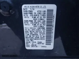 2020 Nissan Rogue SV with VIN JN8AT2MV9LW108233, listed as a IAAI auction lot 41431887 with 82,558 mi miles. Bid and sale history available at carsss.com. Image 9.