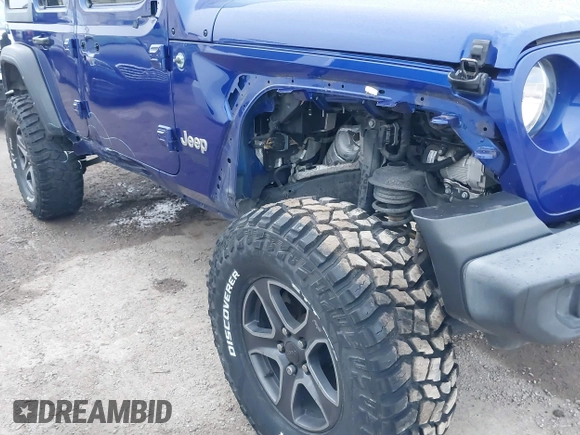 2019 Jeep Wrangler Unlimited Sport Altitude with VIN 1C4HJXDG6KW578572, listed as a IAAI auction lot 41921919 with 30,247 mi miles and . Bid and sale history available at DreamBid. Image 6.