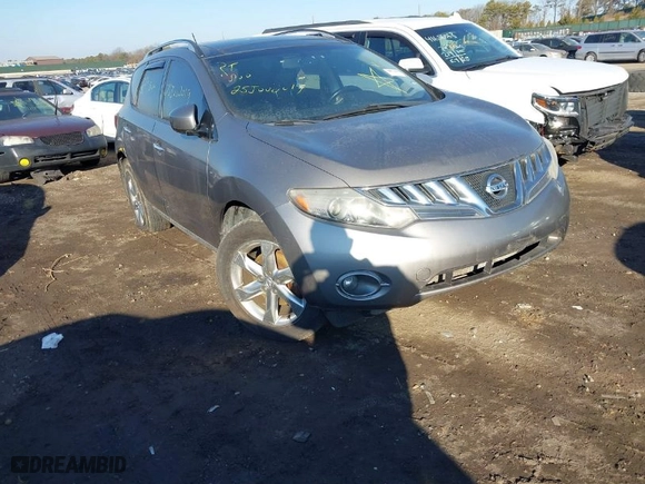 2010 Nissan Murano SL with VIN JN8AZ1MW1AW122707, listed as a IAAI auction lot 41679953 with 999,999 mi miles. Bid and sale history available at carsss.com. Image 1.
