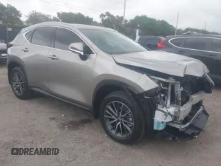 2025 Lexus NX with VIN 2T2ADCAZ4SC024801, listed as a IAAI auction lot 41727939 with 77 mi miles. Bid and sale history available at carsss.com. Image 1.