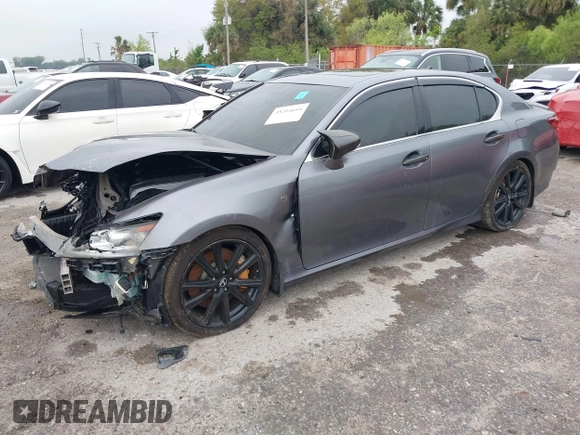 2014 Lexus GS 350 with VIN JTHBE1BL8E5038849, listed as a IAAI auction lot 35214694 with 102,788 mi miles. Bid and sale history available at carsss.com. Image 17.