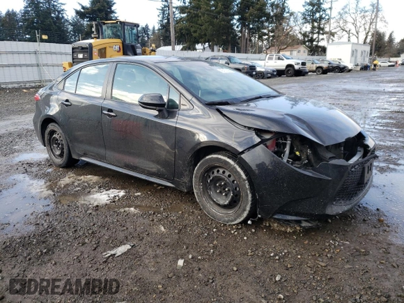 2021 Toyota Corolla LE with VIN 5YFEPMAE4MP203746, listed as a Copart auction lot 45423395 with 87,624 mi miles and Salvage Title. Bid and sale history available at DreamBid. Image 4.