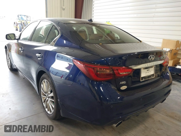 2024 Infiniti Q50 Luxe with VIN JN1EV7BR9RM631852, listed as a IAAI auction lot 40528778 with 2,862 mi miles and . Bid and sale history available at DreamBid. Image 3.
