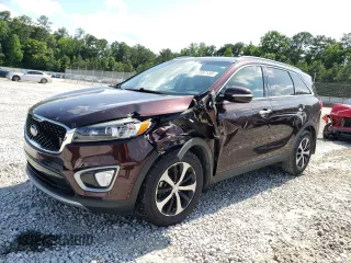 2016 Kia Sorento EX with VIN 5XYPH4A16GG032817, listed as a Copart auction lot 61597135 with 90,911 mi miles and Salvage title. Bid and sale history available at DreamBid. Image 1.