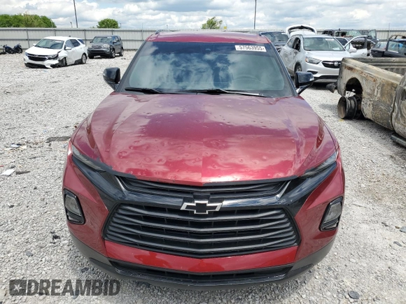 2022 Chevrolet Blazer LT with VIN 3GNKBHR46NS123137, listed as a Copart auction lot 57563955 with 38,510 mi miles and Salvage title. Bid and sale history available at DreamBid. Image 5.