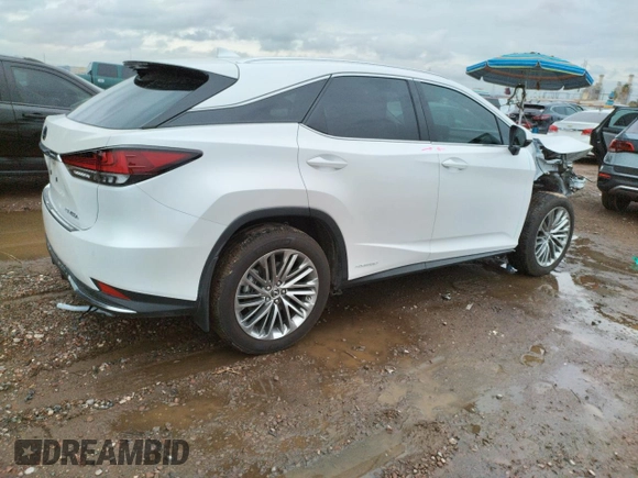 2022 Lexus RX with VIN 2T2JGMDA8NC077461, listed as a Copart auction lot 44594703 with 13,651 mi miles. Bid and sale history available at carsss.com. Image 3.