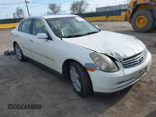 2004 Infiniti G35 w/Leather with VIN JNKCV51E84M616564, listed as a IAAI auction lot 42014090 with 263,105 mi miles and . Bid and sale history available at DreamBid. Image 1.