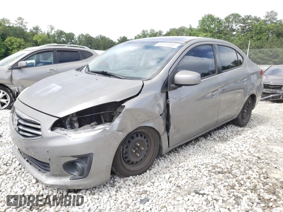 2017 Mitsubishi Mirage ES with VIN ML32F3FJ8HHF11581, listed as a Copart auction lot 61110545 with 116,984 mi miles and Salvage title. Bid and sale history available at DreamBid. Image 1.
