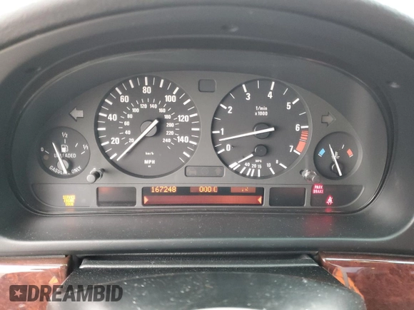 2003 BMW 5 Series 525i with VIN WBADT334X3GF43957, listed as a Copart auction lot 47324795 with 167,248 mi miles and Salvage Title. Bid and sale history available at carsss.com. Image 9.