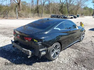2018 Infiniti Q60 Luxe with VIN JN1EV7EL2JM392124, listed as a IAAI auction lot 41744375 with 63,421 mi miles and . Bid and sale history available at carsss.com. Image 4.