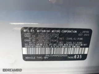 2024 Mitsubishi Outlander SE with VIN JA4J3VA86RZ024500, listed as a IAAI auction lot 42086623 with 31,199 mi miles. Bid and sale history available at carsss.com. Image 9.