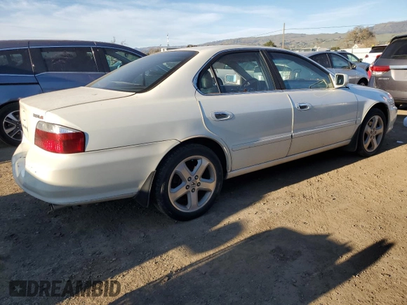 2002 Acura TL Type S w/Navigation with VIN 19UUA56982A010727, listed as a Copart auction lot 45600315 with 260,119 mi miles and Salvage Title. Bid and sale history available at carsss.com. Image 3.